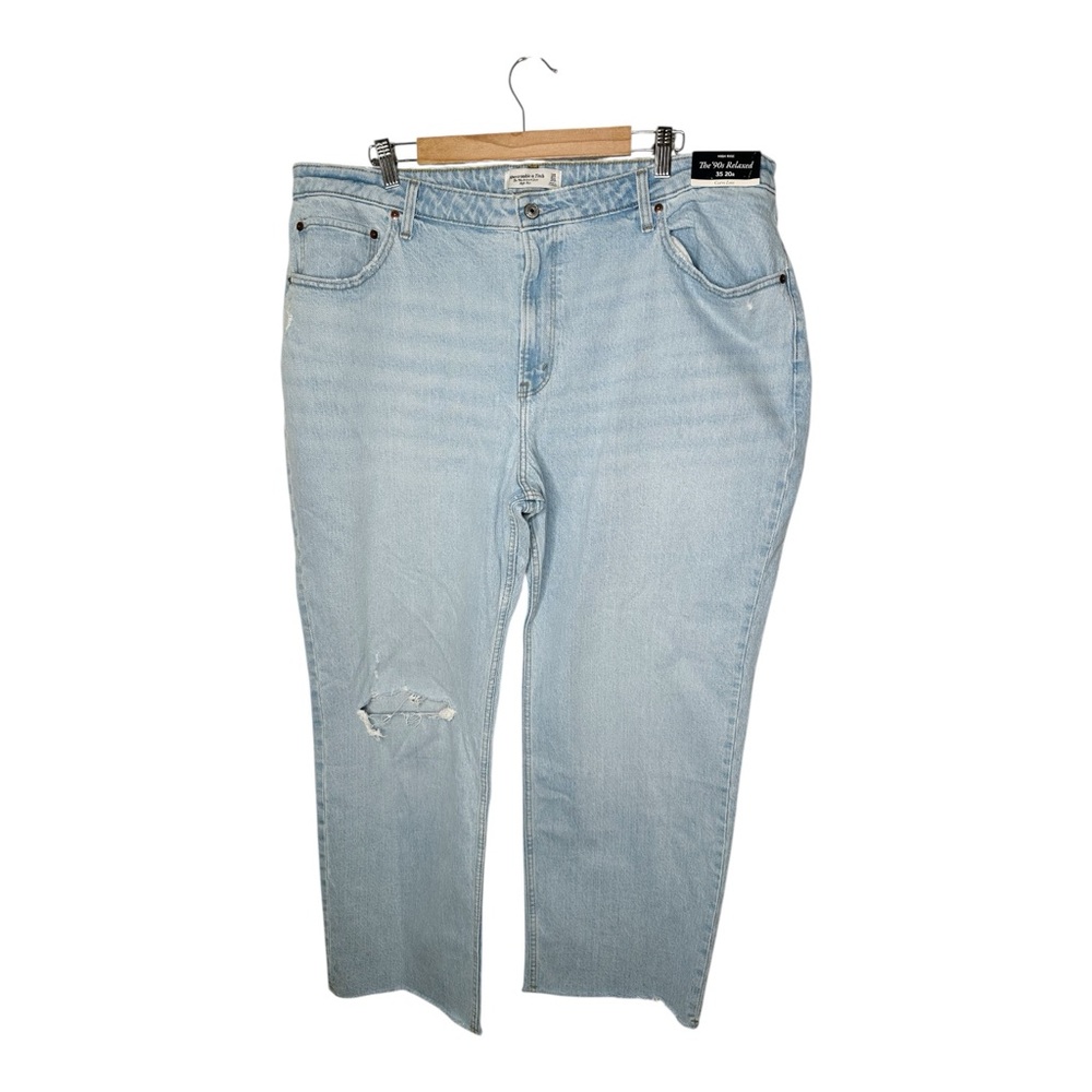 Abercrombie & Fitch Curve Love 90s Relaxed Jeans High Rise Size 20R 35 New